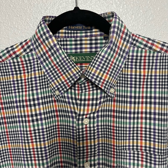 Kevin’s Plantation Other - Kevin’s Plantation Collection Multicolor Plaid Mens L Cotton Harvest Twill Shirt